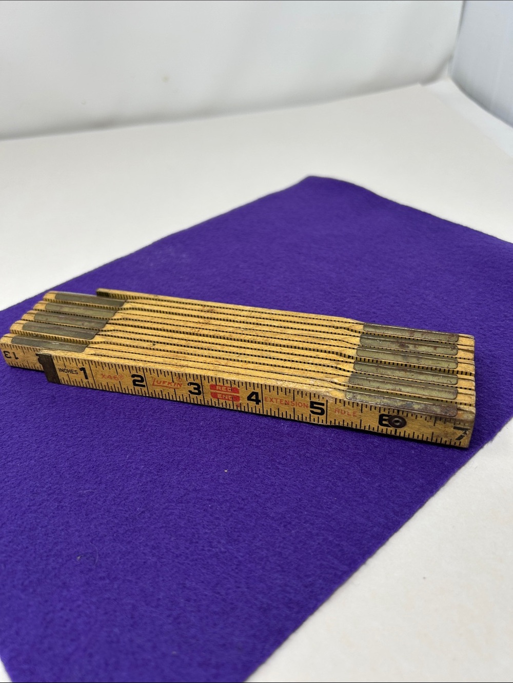 Vintage Lufkin X46 Folding Rule – Red End Extension Carpenter’s Tool